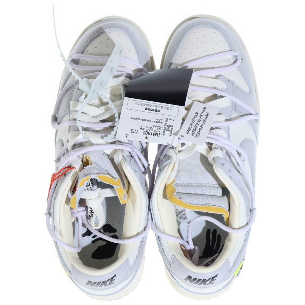 NIKE(ナイキ) OFF-WHITE DUNK LOW 1 OF 50 DM1602-123 オフホワイト ダンク 49番 ローカットスニーカーUS8.5/26.5cm ホワイト /グレー