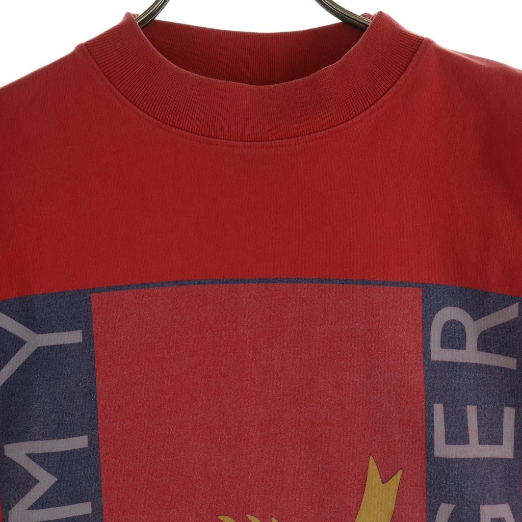 VETEMENTS(ヴェトモン) 18SS×TOMMY HILFIGER トミーヒルフィガー ロゴプリント 長袖Tシャツ MSS18TR45 レッド