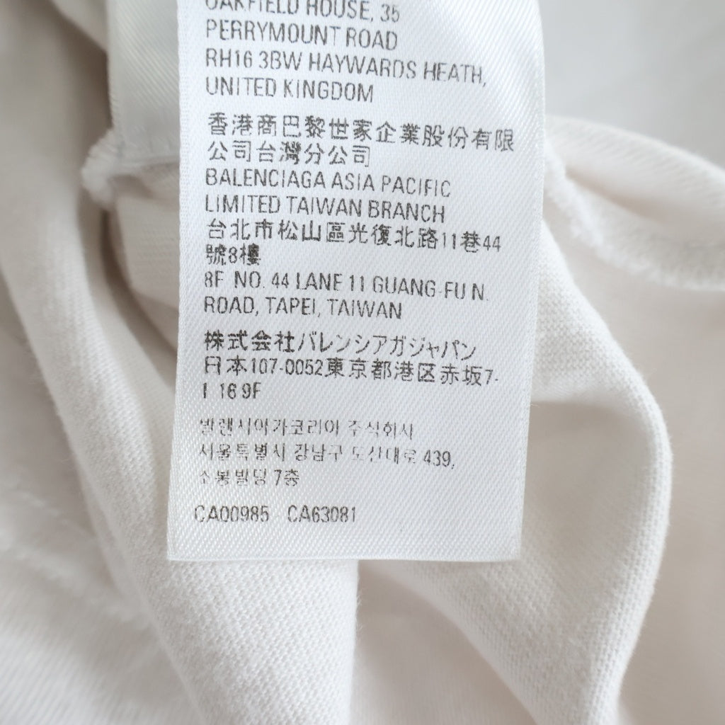 BALENCIAGA(バレンシアガ) 23SS ×adidas アディダス ロゴ刺繍 クルーネック 半袖Tシャツ 723976 TNVN8 ホワイト