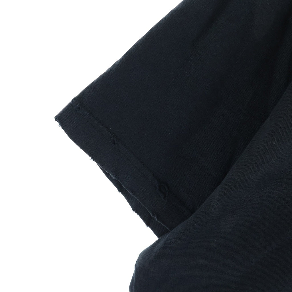BALENCIAGA(バレンシアガ) 23SS BBロゴ ヴィンテージ加工 半袖Tシャツ 739028 TOVN8 ブラック