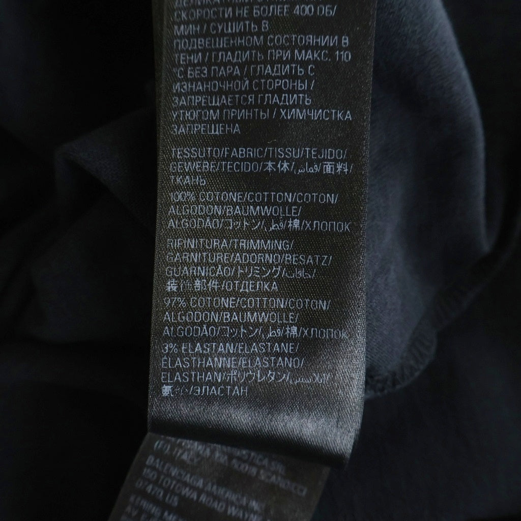 BALENCIAGA(バレンシアガ) 23SS BBロゴ ヴィンテージ加工 半袖Tシャツ 739028 TOVN8 ブラック
