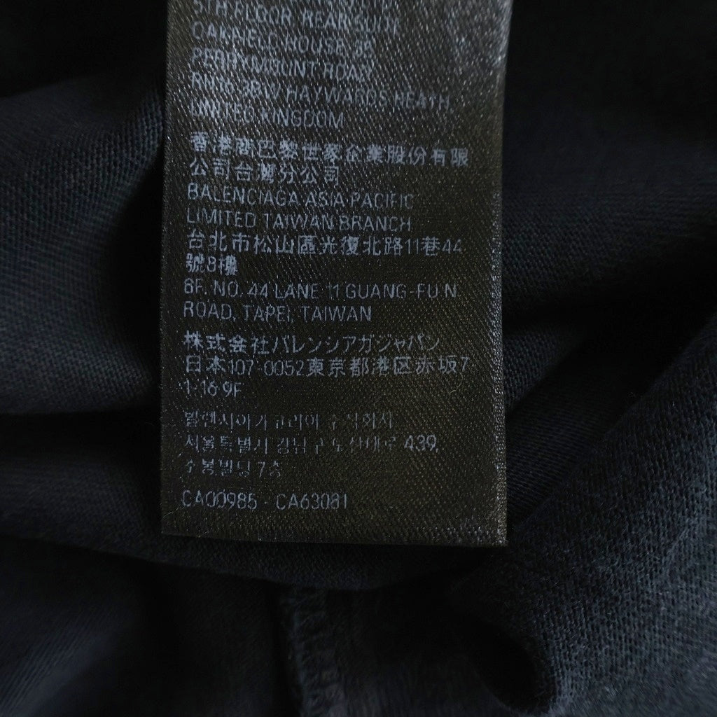BALENCIAGA(バレンシアガ) 23SS BBロゴ ヴィンテージ加工 半袖Tシャツ 739028 TOVN8 ブラック