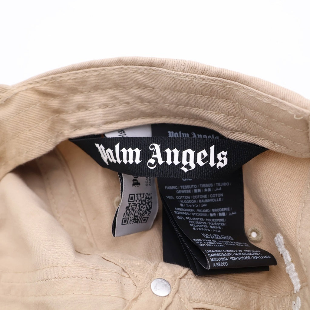 Palm Angels(パームエンジェルス) ロゴ刺繍 コットン キャップ PMLB003C99FAB001 ベージュ