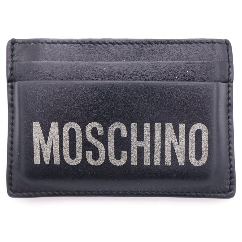 MOSCHINO(モスキーノ) Card Holder ロゴプリント カードホルダー カードケース ブラック
