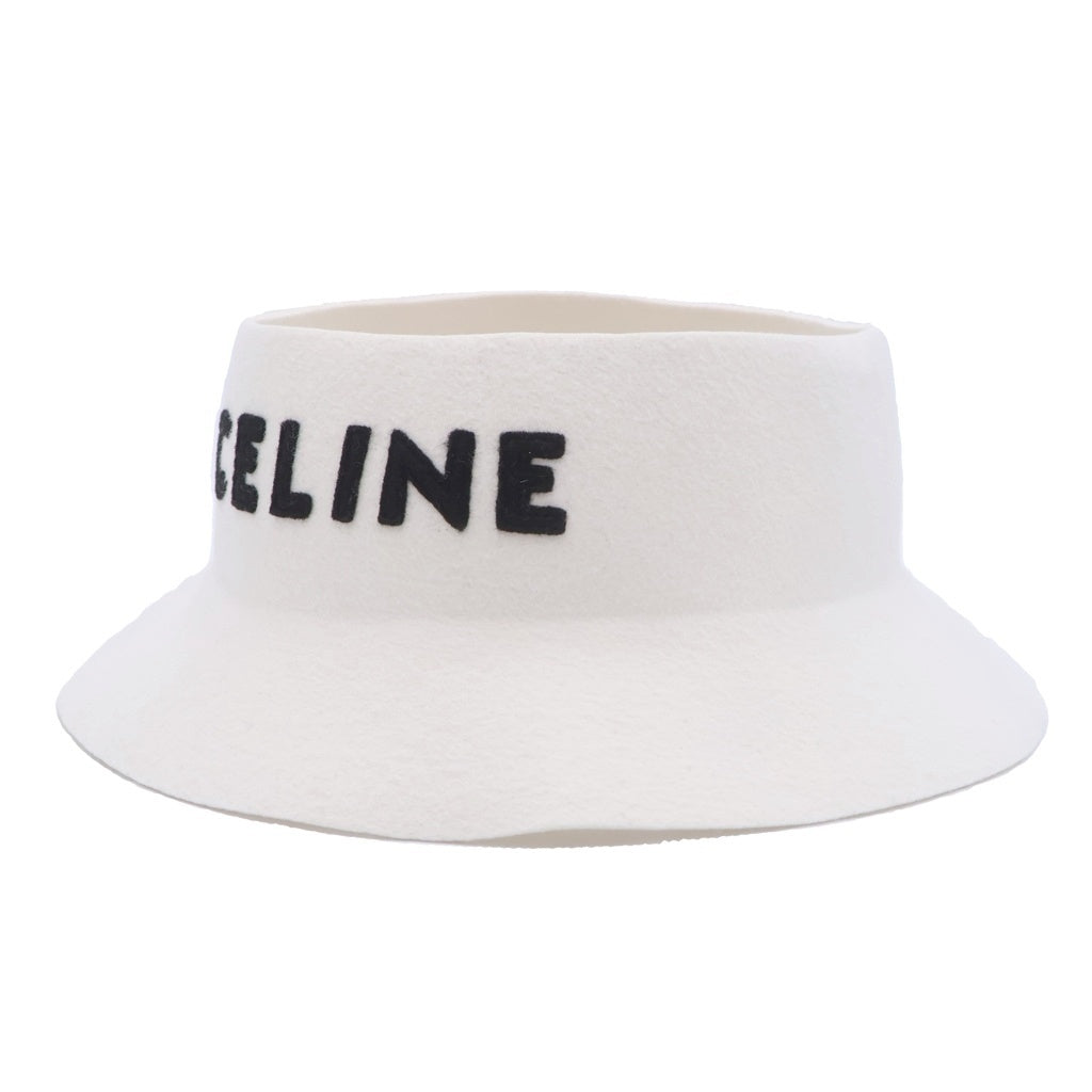 CELINE(セリーヌ) クラウンレスハット 帽子 ブランドロゴ 2AUV3749Q ホワイト