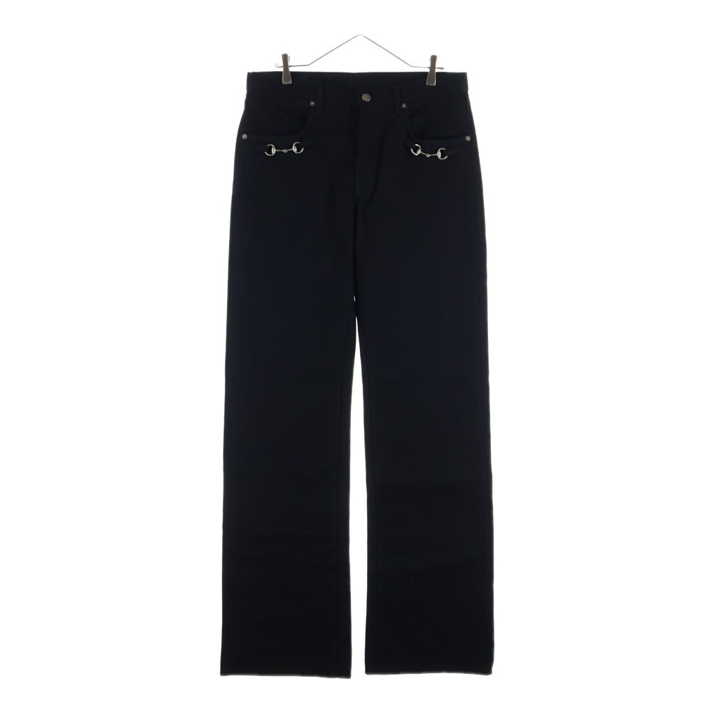 GUCCI(グッチ) 26SS ホースビットディテールデニムパンツ 860844 XDDFW ブラック