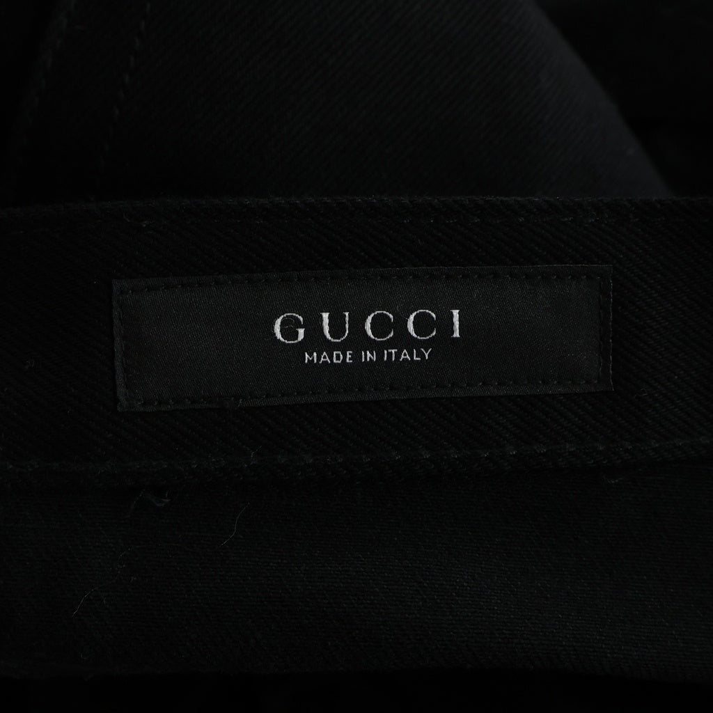 GUCCI(グッチ) 26SS ホースビットディテールデニムパンツ 860844 XDDFW ブラック