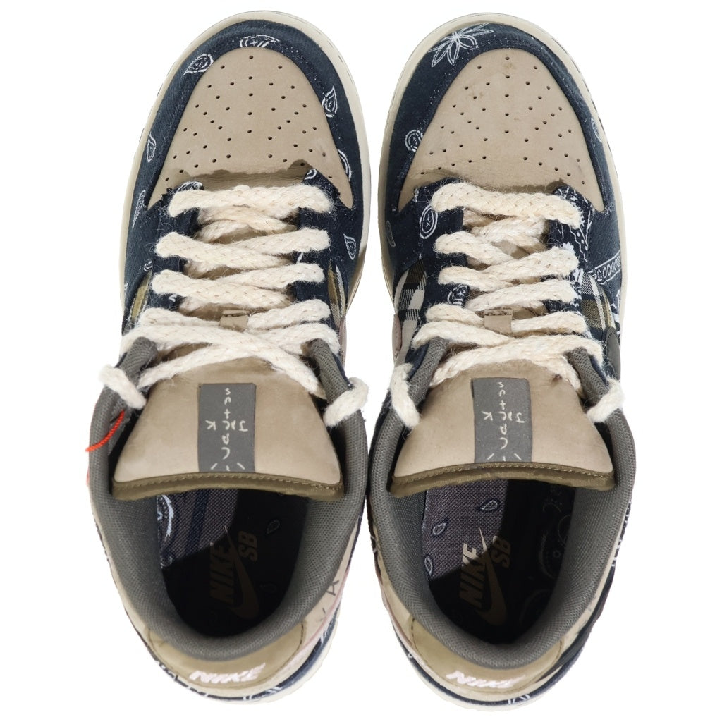 NIKE SB(ナイキエスビー) ×TRAVIS SCOTT DUNK LOW PRM QS CACTUS JACK CT5053-001 トラヴィススコット ダンク カクタスジャック ローカットスニーカー US8/26.0cm ベージュ