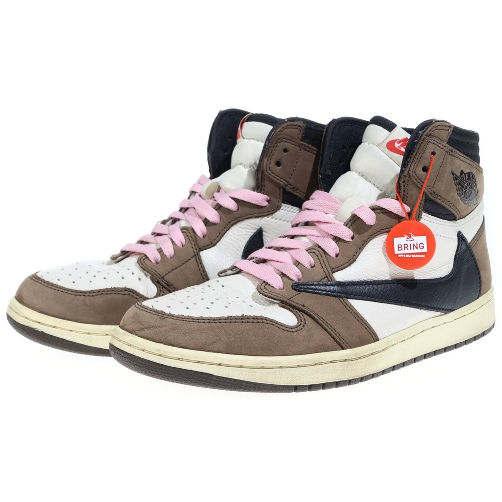 NIKE(ナイキ) ×TRAVIS SCOTT AIR JORDAN 1 RETRO HIGH OG TS SP CD4487-100 トラヴィススコット エアジョーダン1 ハイカットスニーカー US8.5/26.5cm