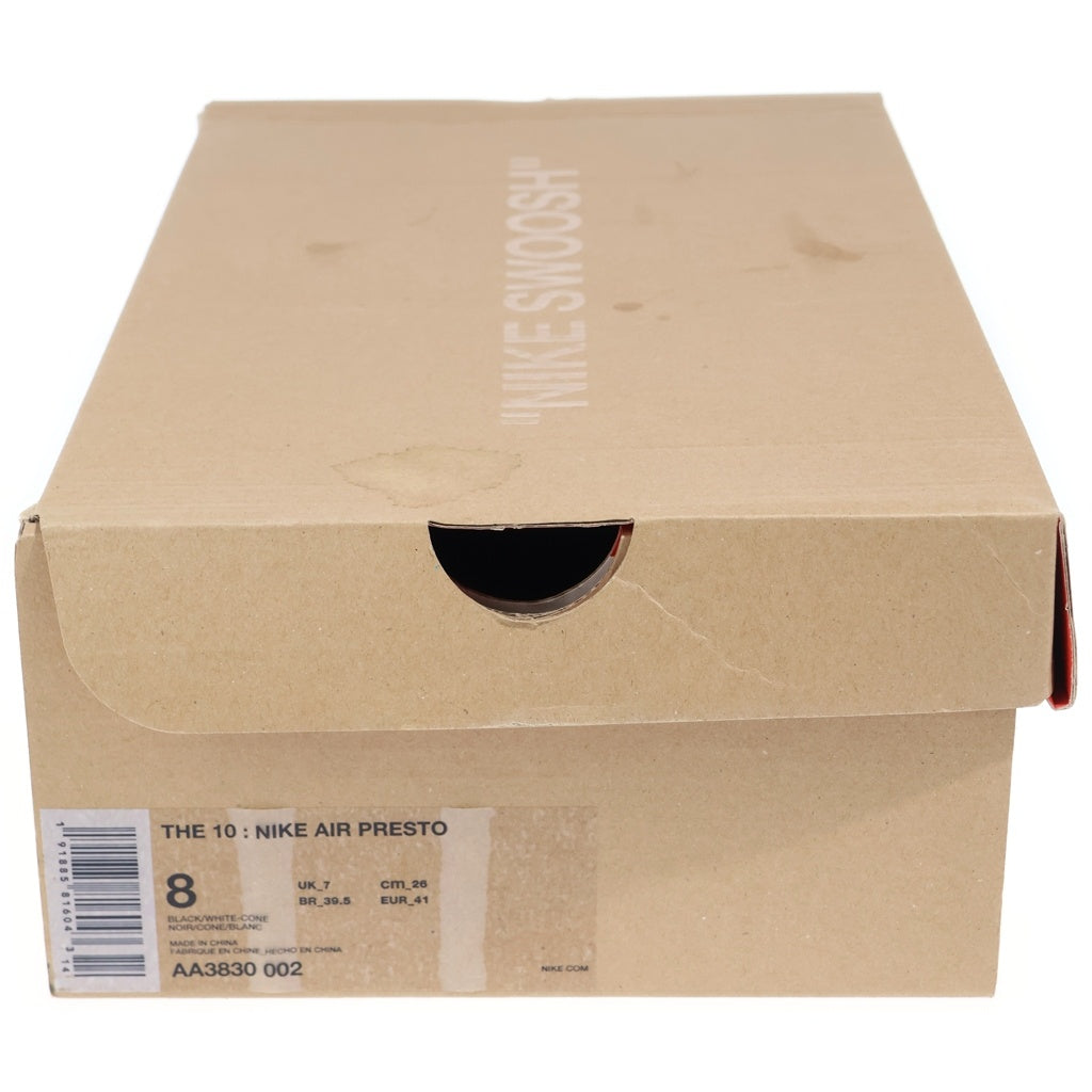 NIKE(ナイキ) ×OFF-WHITE AIR PRESTO AA3830-002 オフホワイト エアプレスト ローカットスニーカー US8/26.0cm ブラック