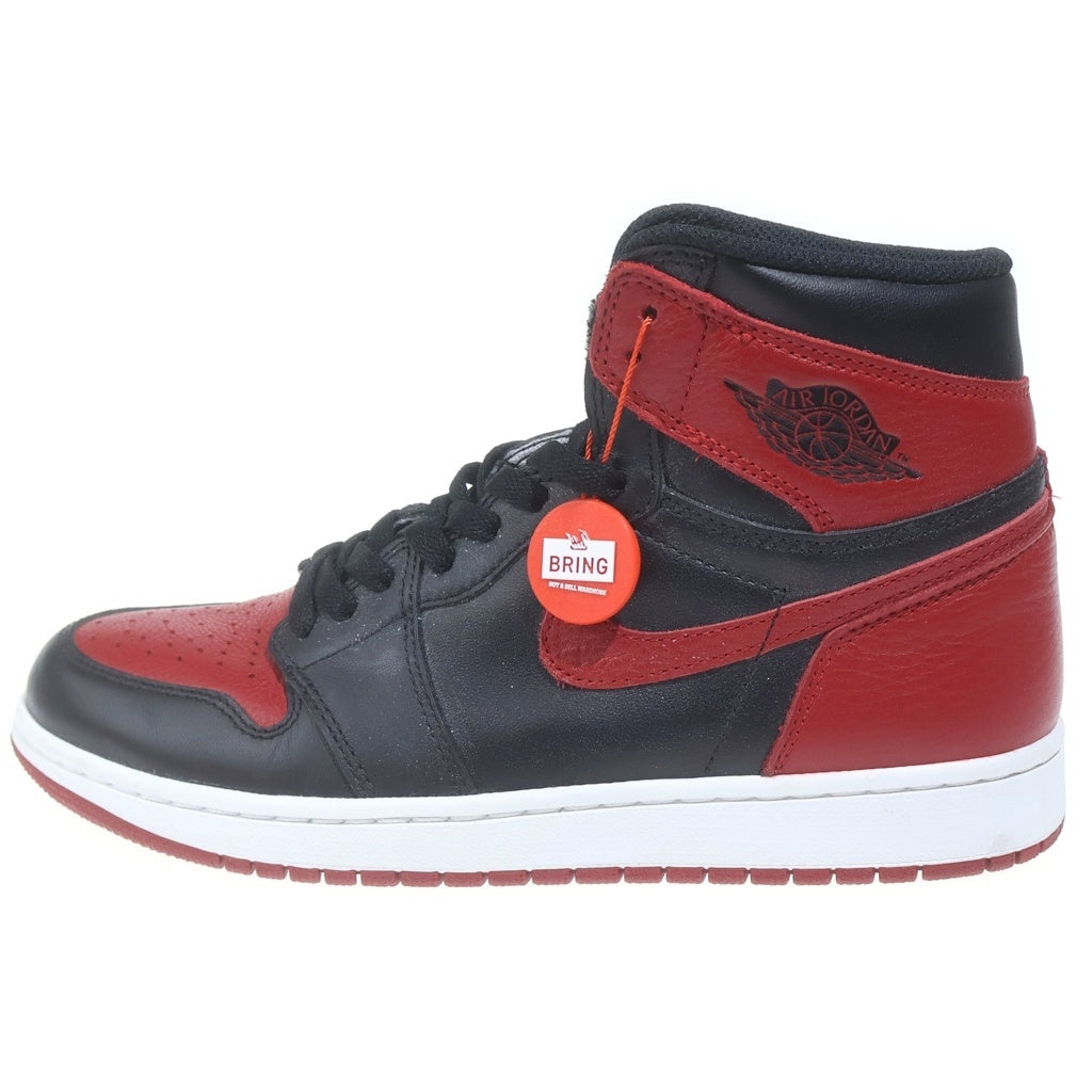 NIKE(ナイキ) 【2016年製】AIR JORDAN 1 RETRO HIGH OG BANNED BRED 555088-001 エアジョーダン1 ブレッド ハイカットスニーカー US8.5/26.5cm ブラック/レッド