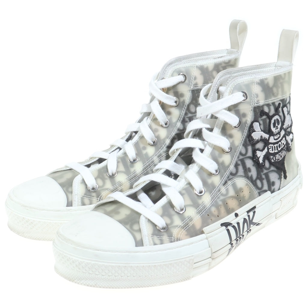 Christian Dior(クリスチャンディオール) ×Shawn Stussy B23 High Top Sneaker Noir 3SH118YYO ショーンステューシー オブリーク柄 ハイカットスニーカー ノワール グレー/ホワイト