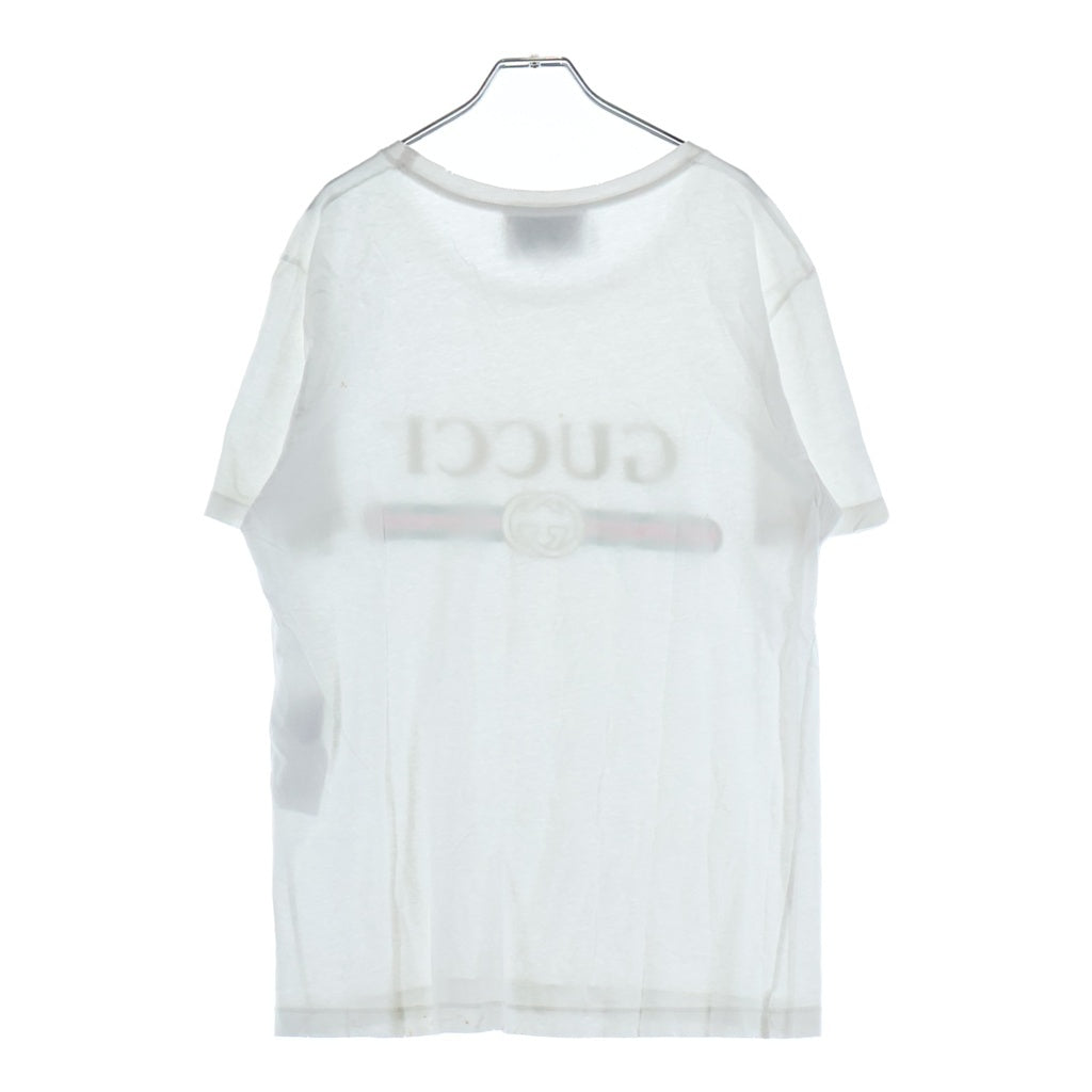 GUCCI(グッチ) フロントロゴプリント 半袖Tシャツ コットン 457095 ホワイト