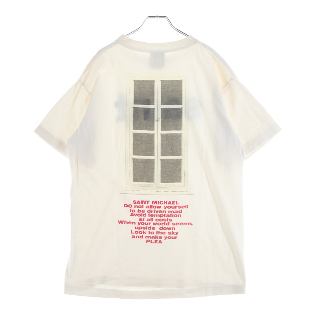 SAINT MICHAEL(セントマイケル) 21SS Door Tee ヴィンテージ加工 ドア 半袖Tシャツ SM-S21-0000-001 ホワイト