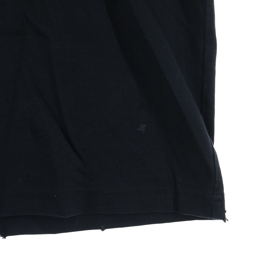 GIVENCHY(ジバンシィ) ダメージ加工 ロゴプリント 半袖Tシャツ 17A 7722 485 ブラック