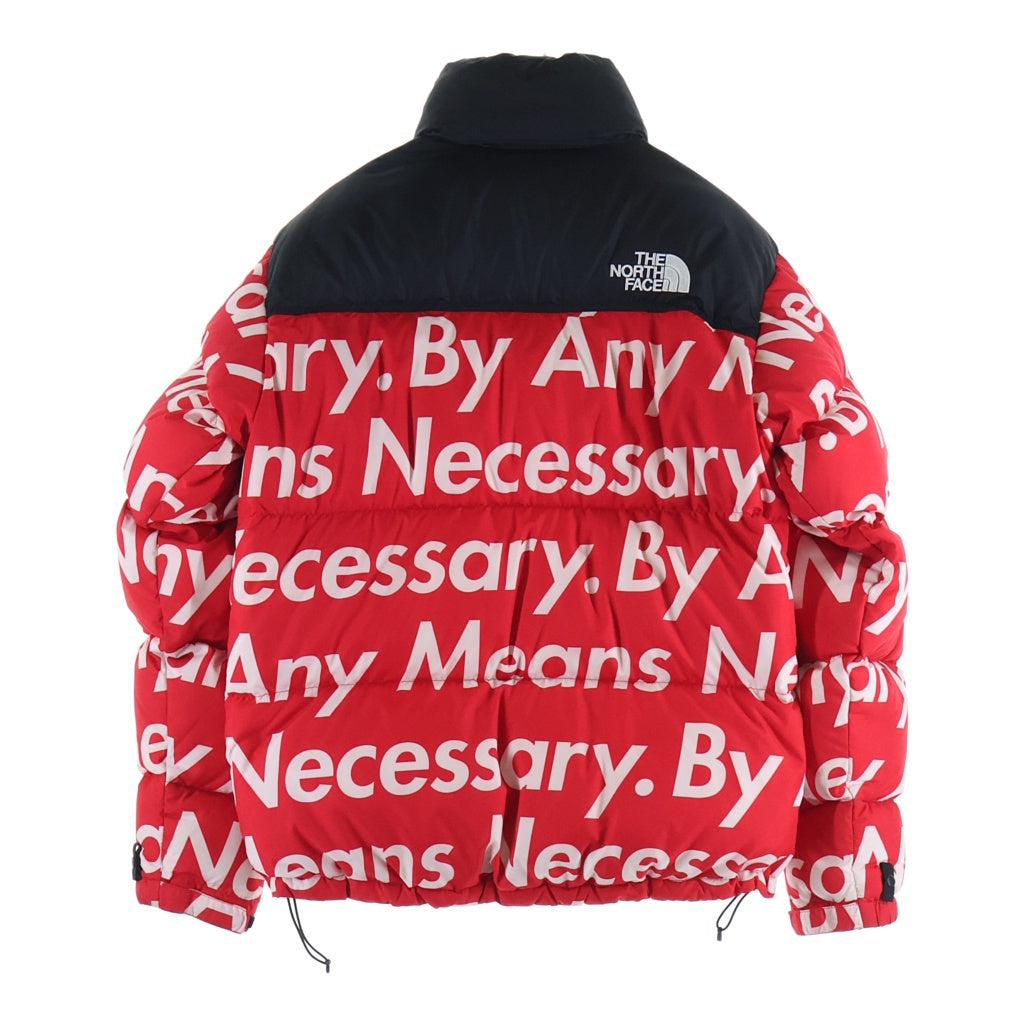 SUPREME(シュプリーム) 15AW ×THE NORTH FACE ANY MEANS NUPTSE JACKET ザノースフェイス エニー ミーンズ ヌプシ ダウン ジャケット ブラック NF00CXK3 レッド