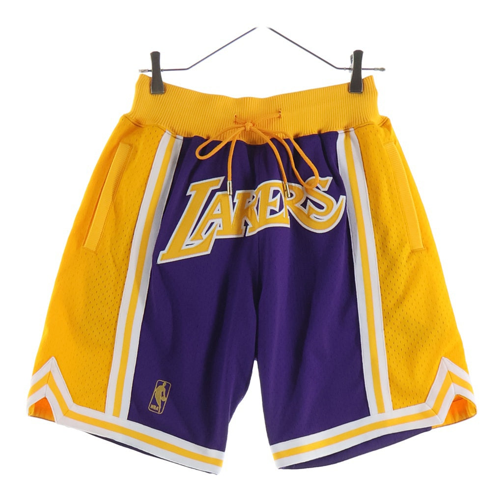 JUSTDON(ジャストドン) Mitchell & Ness Shorts Los Angeles Lakers Road 1996 ミッチェルアンドネス ロサンゼルスレイカーズ ショートパンツ SHORNG18321 イエロー/パープル