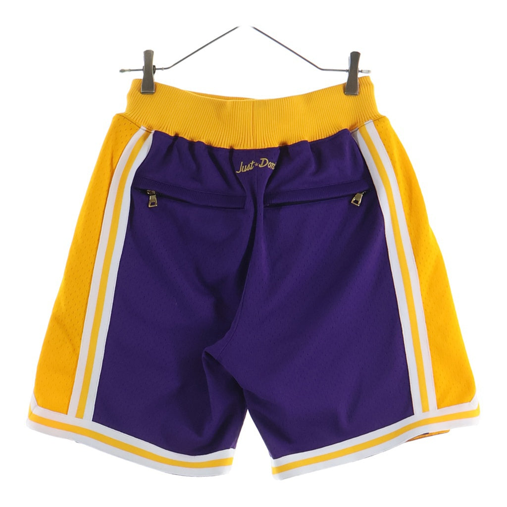 JUSTDON(ジャストドン) Mitchell & Ness Shorts Los Angeles Lakers Road 1996 ミッチェルアンドネス ロサンゼルスレイカーズ ショートパンツ SHORNG18321 イエロー/パープル