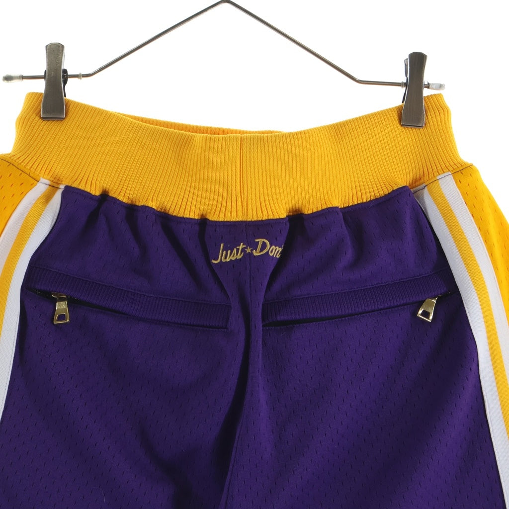 JUSTDON(ジャストドン) Mitchell & Ness Shorts Los Angeles Lakers Road 1996 ミッチェルアンドネス ロサンゼルスレイカーズ ショートパンツ SHORNG18321 イエロー/パープル