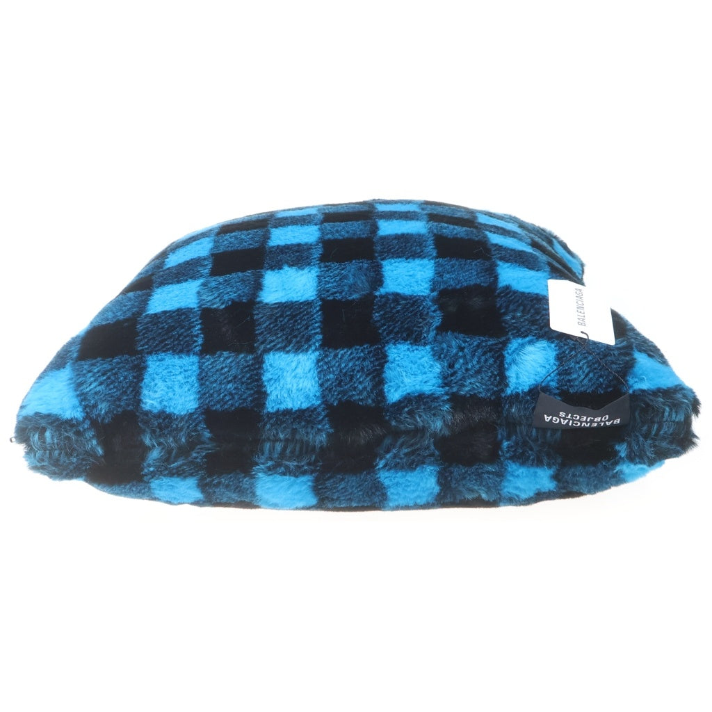 BALENCIAGA(バレンシアガ) Vichy Faux-Fur Cushion ヴィシー フェイクファー クッション 698554 T0122