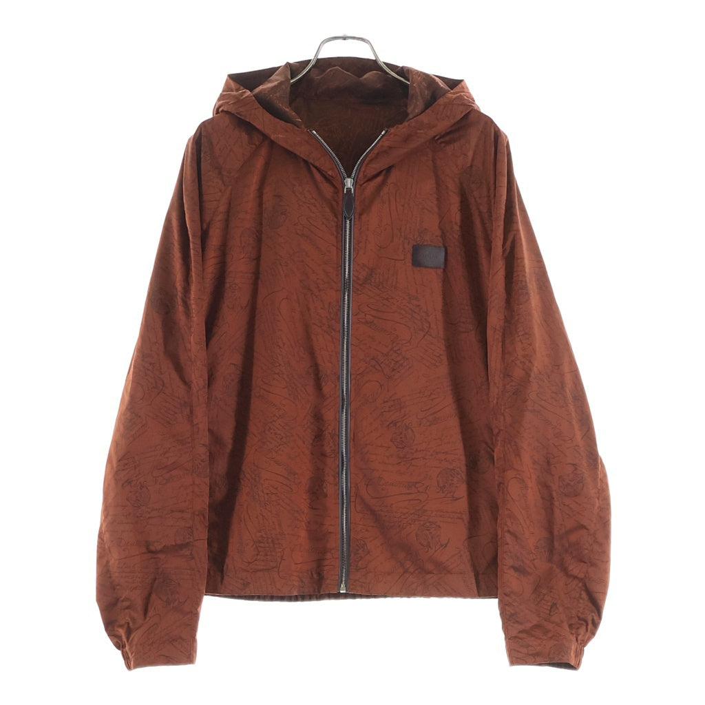 Berluti(ベルルッティ) B-Way スクリット ジップアップ フード付き ナイロンジャケット R27OBU100PAGV ブラウン