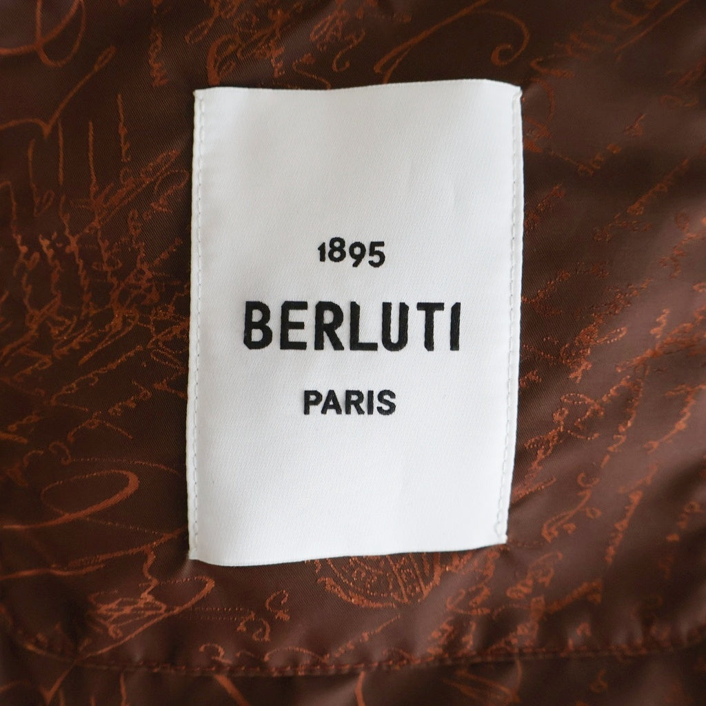Berluti(ベルルッティ) B-Way スクリット ジップアップ フード付き ナイロンジャケット R27OBU100PAGV ブラウン
