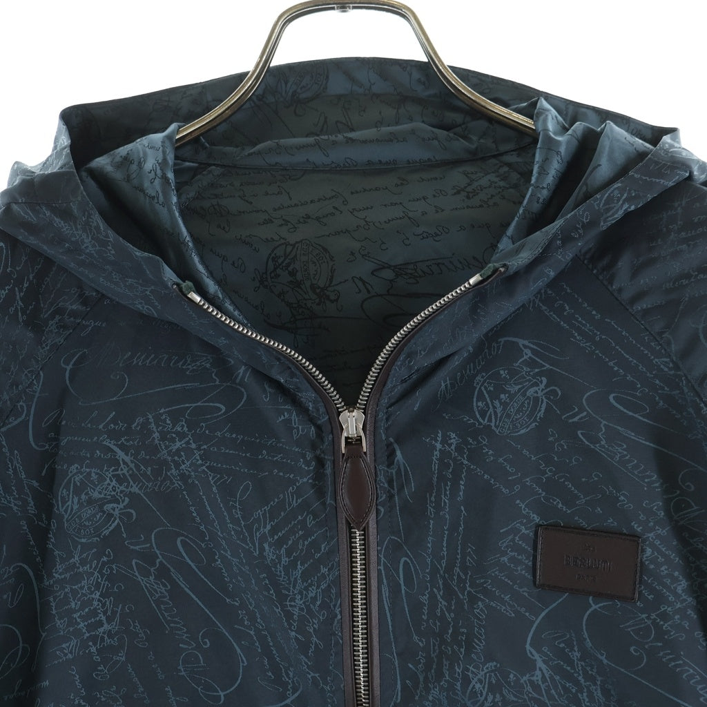 Berluti(ベルルッティ) B-Way スクリット ジップアップ フード付き ナイロンジャケット R26OBU100PAGB グリーン レディース