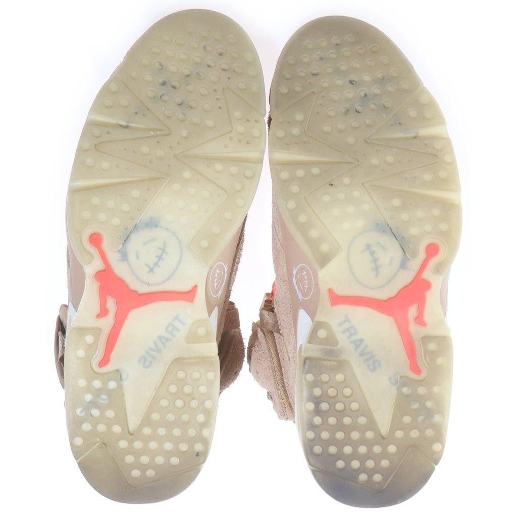 NIKE(ナイキ) ×TRAVIS SCOTT AIR JORDAN 6 RETRO SP BRITISH KAHKI DH0690-200 トラヴィススコット エアジョーダン6 レトロ ハイカットスニーカー US8.5/26.5cm ベージュ