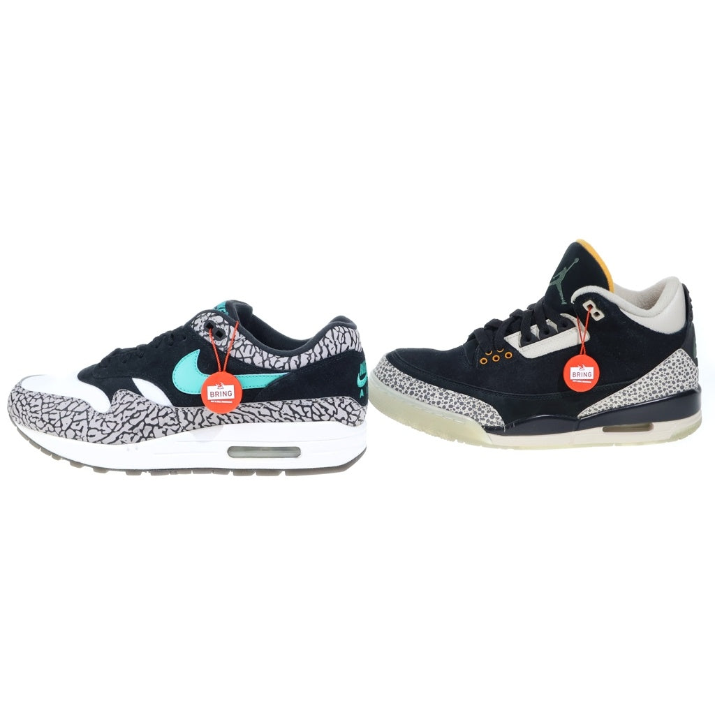 NIKE(ナイキ) ×ATMOS AIR JORDAN 3 RETRO & AIR MAX 1 ATMOS PACK 923098-900 エアジョーダン3 レトロ & エアマックス1 アトモスパック ローカットスニーカー US8.5/26.5cm