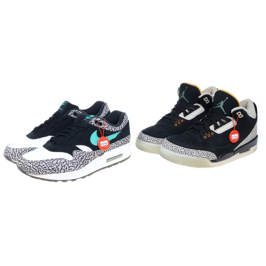 NIKE(ナイキ) ×ATMOS AIR JORDAN 3 RETRO & AIR MAX 1 ATMOS PACK 923098-900 エアジョーダン3 レトロ & エアマックス1 アトモスパック ローカットスニーカー US8.5/26.5cm