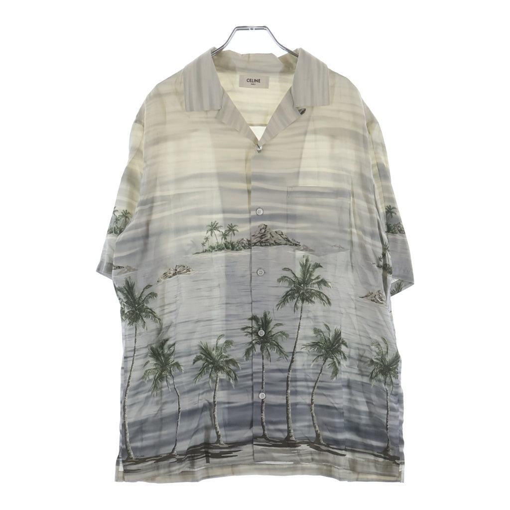 CELINE(セリーヌ) 24SS Hawaiian Shirt In Rayon ハワイアンシャツ 半袖シャツ 2C946158Y ホワイト
