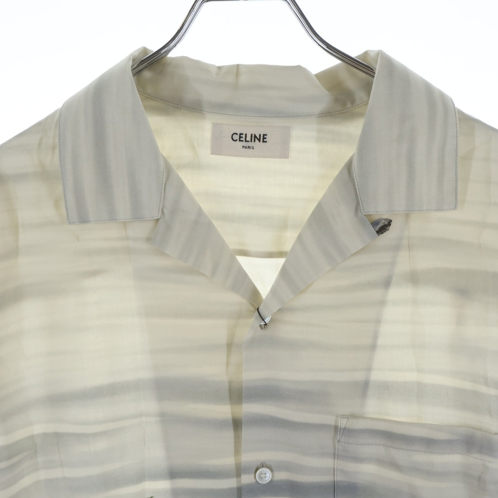 CELINE(セリーヌ) 24SS Hawaiian Shirt In Rayon ハワイアンシャツ 半袖シャツ 2C946158Y ホワイト