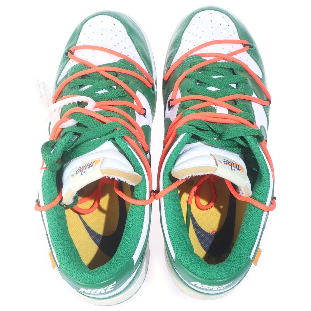 NIKE(ナイキ) ×OFF-WHITE DUNK LOW オフホワイト ダンク ローカットスニーカー ホワイト/グリーン US8.5/26.5cm CT0856-100