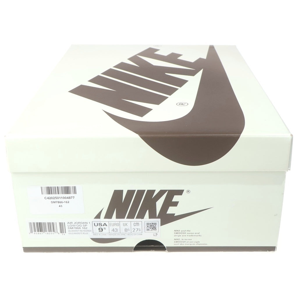 NIKE(ナイキ) ×TRAVIS SCOTT AIR JORDAN1 LOW OG SP DM7866-162 トラヴィススコット エアジョーダン1 リバースモカ ローカットスニーカー US9.5/27.5cm ベージュ