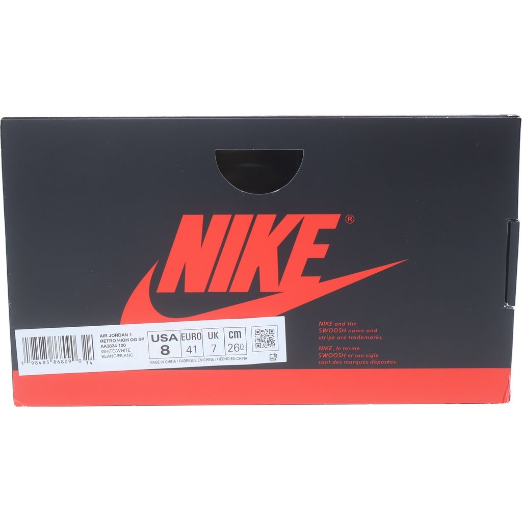 NIKE(ナイキ) ×V.A.A AIR JORDAN 1 RETRO HIGH OG ALASKA AA3834-100 エアジョーダン1 ヴァージルアブローアーカイブ アラスカ ハイカットスニーカー US8/26.0cm ホワイト