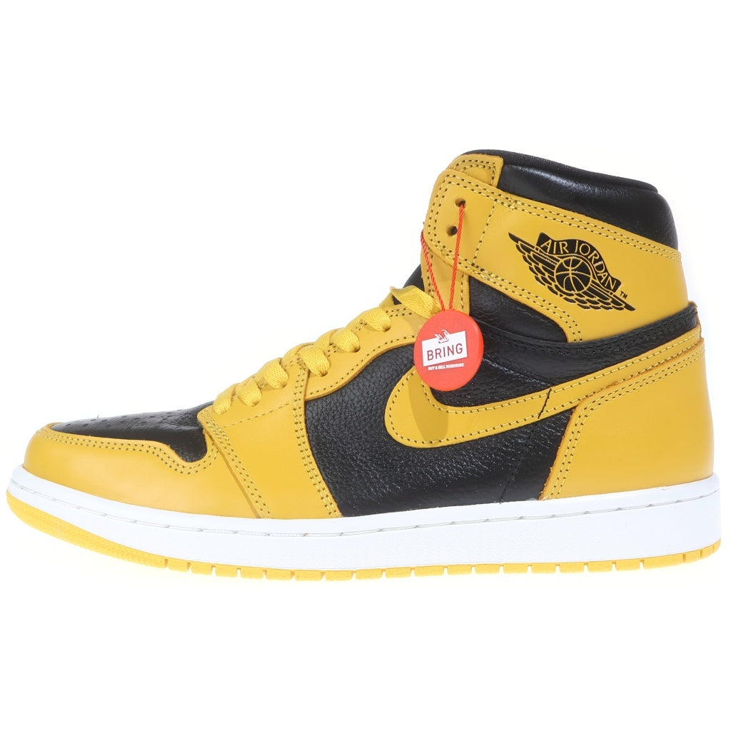 NIKE(ナイキ) AIR JORDAN 1 RETRO HIGH OG POLLEN 555088-701 エアジョーダン レトロ パラン ハイカットスニーカー US9.5/27.5cm イエロー/ブラック