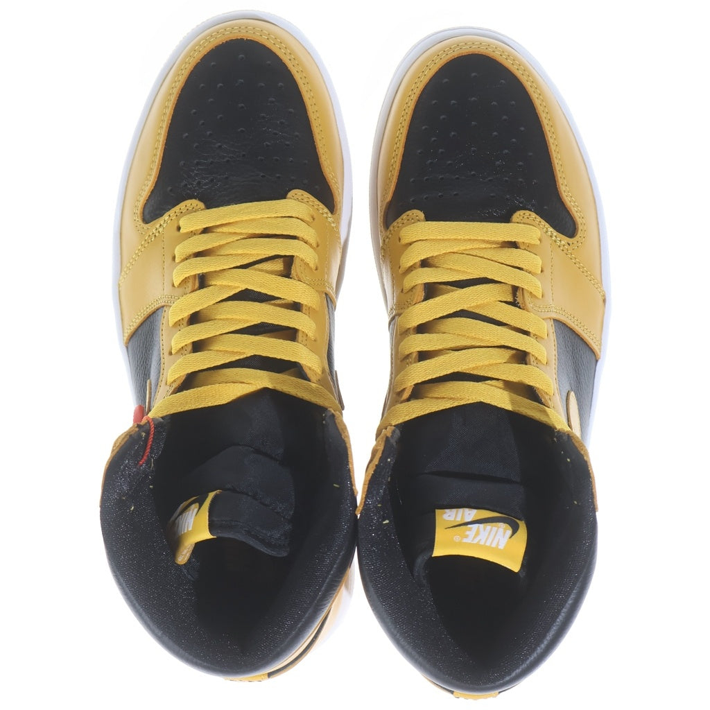 NIKE(ナイキ) AIR JORDAN 1 RETRO HIGH OG POLLEN 555088-701 エアジョーダン レトロ パラン ハイカットスニーカー US9.5/27.5cm イエロー/ブラック