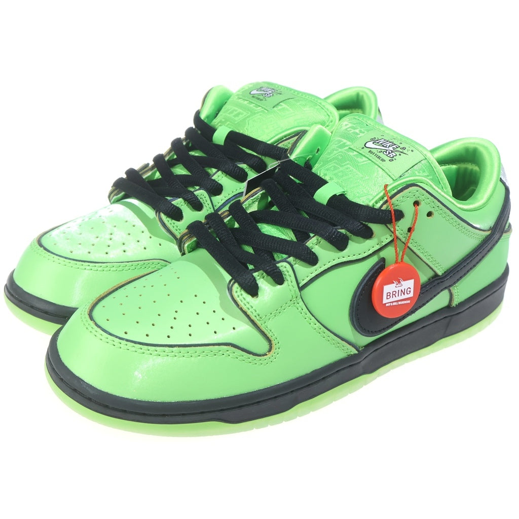 NIKE SB(ナイキエスビー) ×The Powerpuff Girls SB Dunk Low Pro QS Buttercup FZ8319-300 パワーパフガールズ ダンク ロウ バターカップ ローカットスニーカー グリーン US9.5/27.5cm
