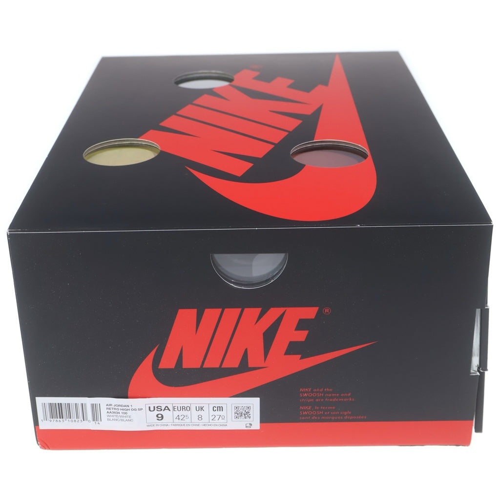 NIKE(ナイキ) ×V.A.A AIR JORDAN 1 RETRO HIGH OG ALASKA AA3834-100 エアジョーダン1 ヴァージルアブローアーカイブ アラスカ ハイカットスニーカー ホワイト US9/27.0cm