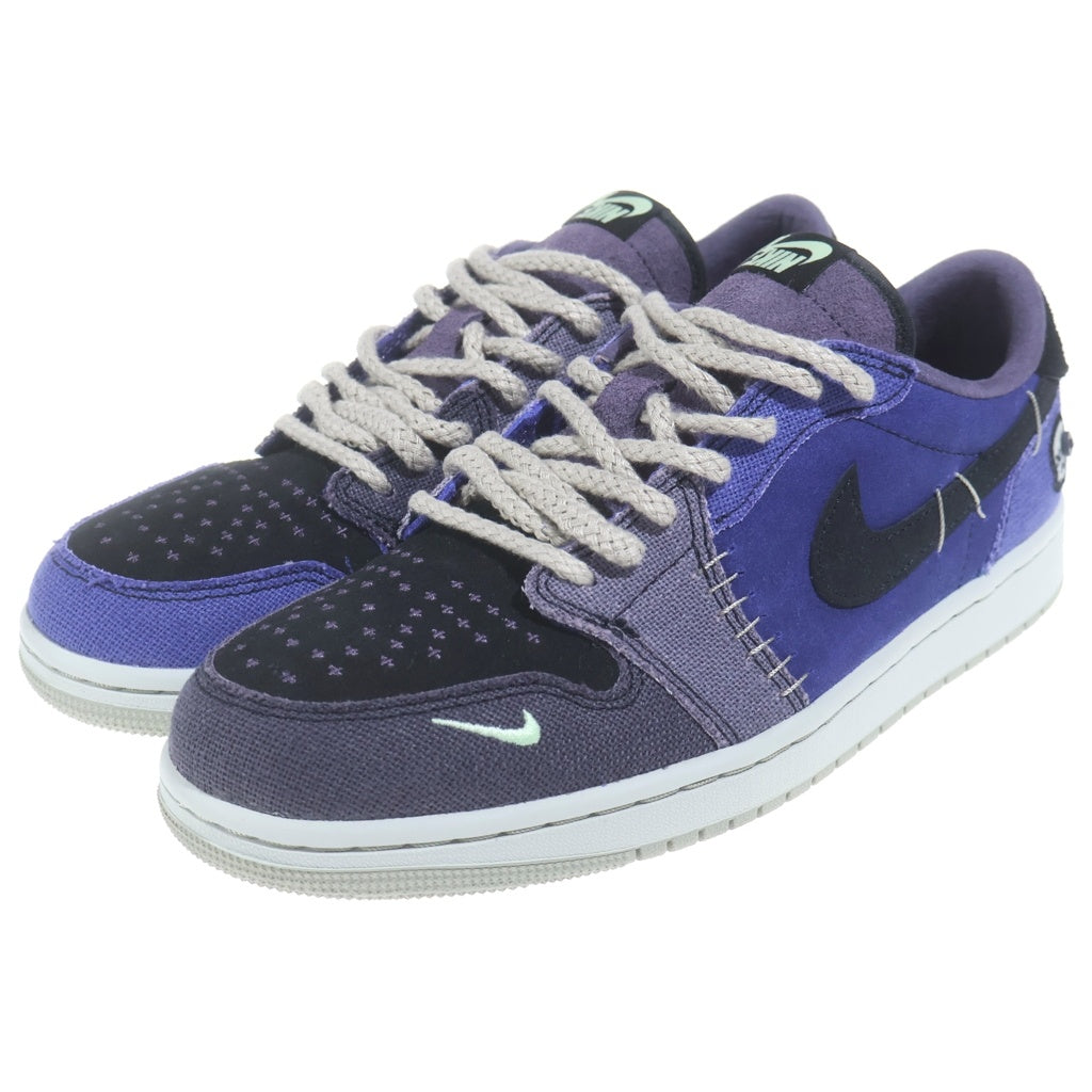 NIKE(ナイキ) ×ZION WILLIAMSON AIR JORDAN 1 RETRO LOW OG IH2309-500 ×ザイオン・ウィリアムソン エアジョーダン1 ローカットスニーカー ブルー/パープル US9/27.0cm