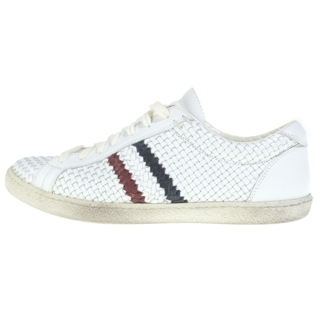 MONCLER(モンクレール) Monegasque モネガスク 編み込み レザー ローカットスニーカー ホワイト 41