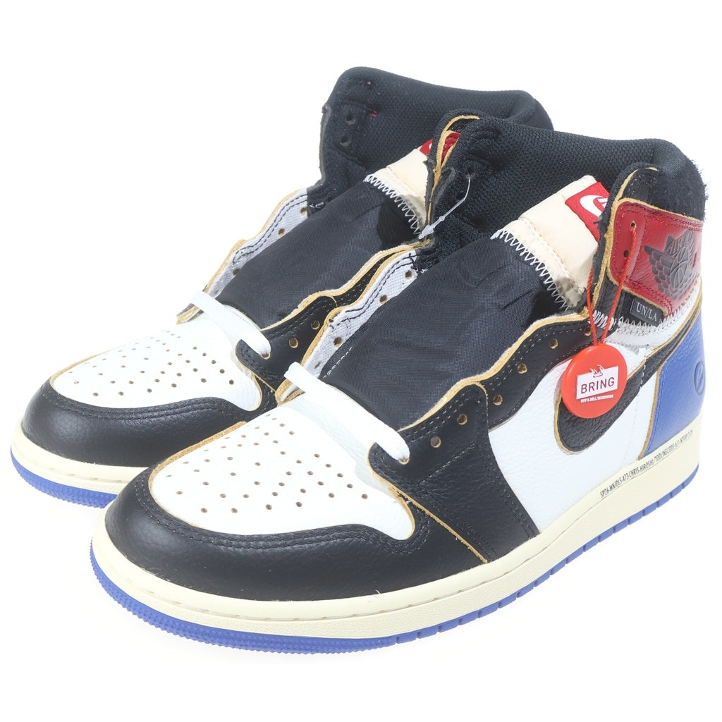 NIKE(ナイキ) ×FRAGMENTDESIGN ×UNION AIR JORDAN 1 HIGH OG IO7847-002 フラグメントデザイン ユニオン エアジョーダン 1 ハイカットスニーカー US9.5/27.5cm マルチ
