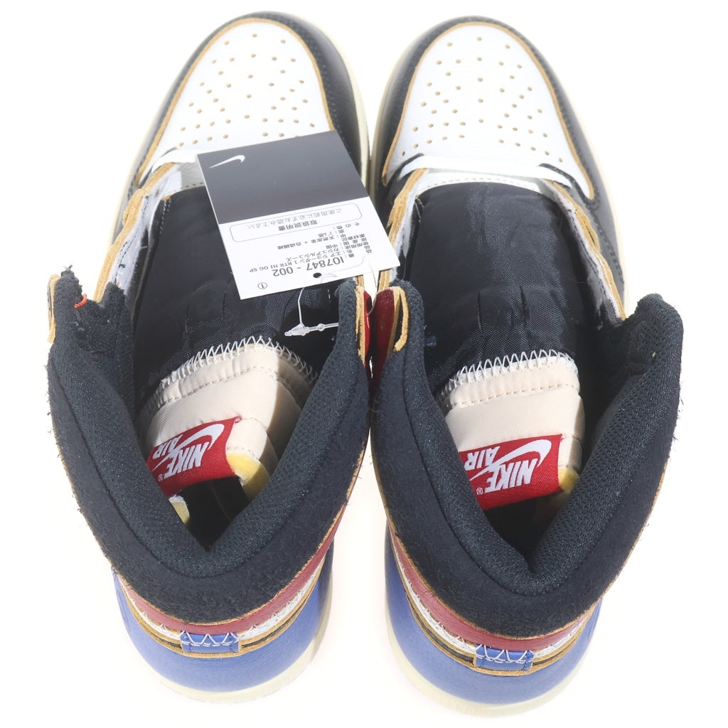 NIKE(ナイキ) ×FRAGMENTDESIGN ×UNION AIR JORDAN 1 HIGH OG IO7847-002 フラグメントデザイン ユニオン エアジョーダン 1 ハイカットスニーカー US9.5/27.5cm マルチ