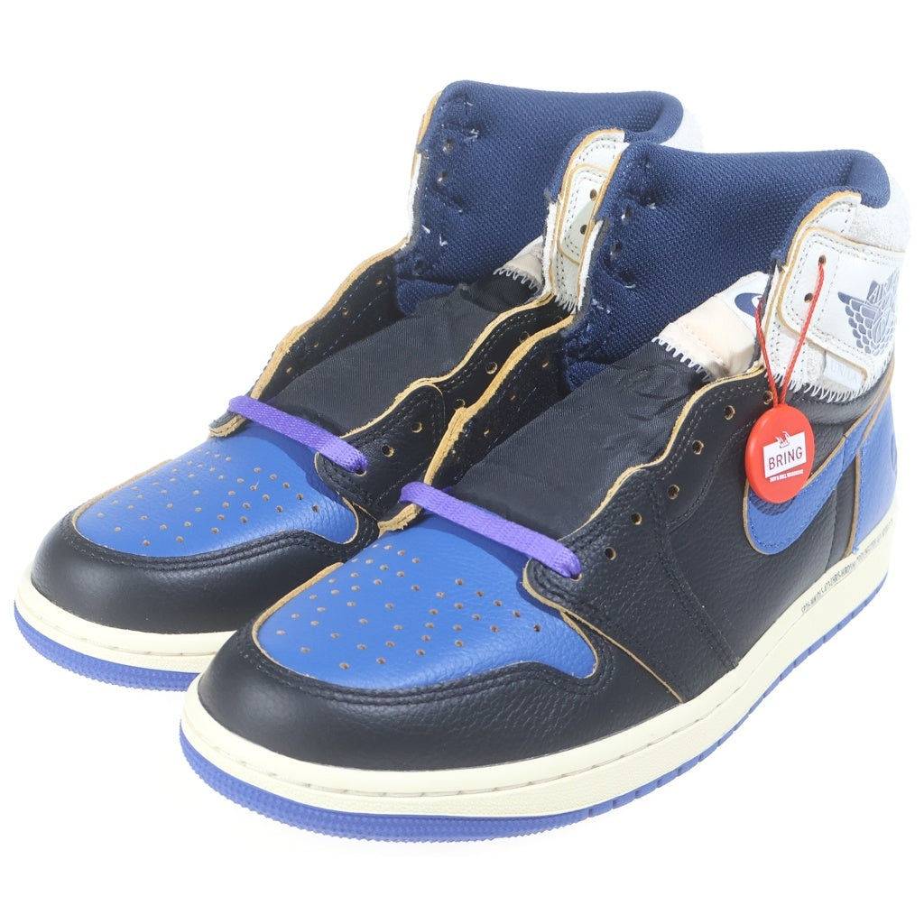 NIKE(ナイキ) ×FRAGMENTDESIGN ×UNION AIR JORDAN 1 HIGH OG SPORT ROYAL IO7847-001 フラグメント ユニオン エアジョーダン 1 スポーツロイヤル ハイカットスニーカー