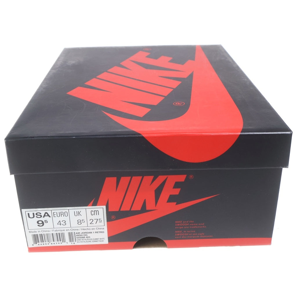 NIKE(ナイキ) AIR JORDAN 1 RETRO HIGH OG GAME ROYAL 555088-403 エアジョーダン1 ゲームロイヤル ハイカットスニーカー US9.5/27.5cm ブルー/ホワイト/ブラック