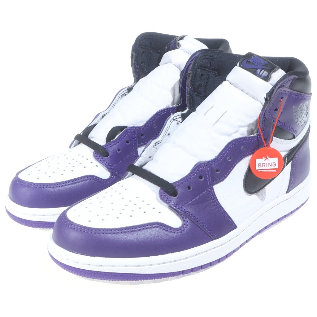 NIKE(ナイキ) AIR JORDAN 1 RETRO HIGH OG COURT PURPLE 555088-500 エアジョーダン1 レトロ コートパープル ハイカットスニーカー US10/28.0cm ホワイト/パープル