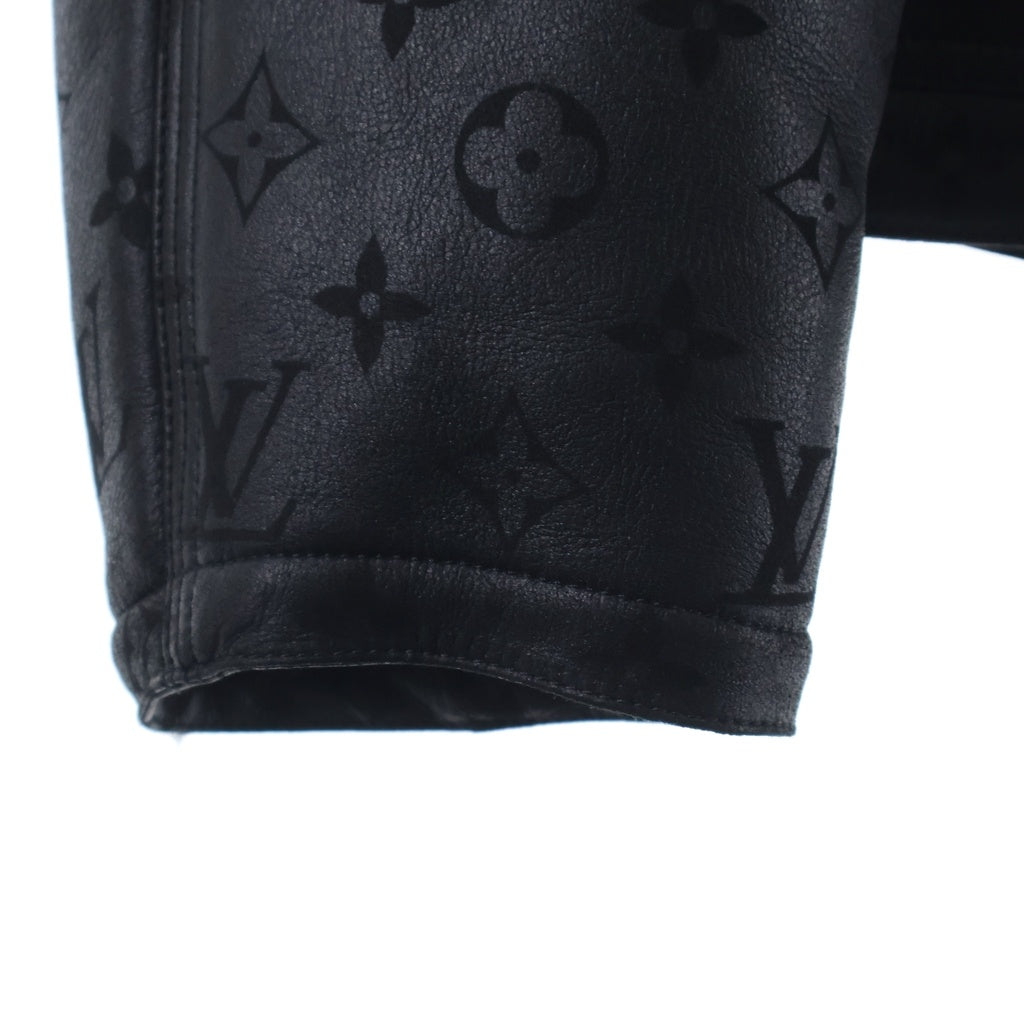 LOUIS VUITTON(ルイヴィトン) Monogram Leather Sherpa Jacket シアリング エンボスモノグラム レザージャケット RM231Q YGL HJL62X ブラック