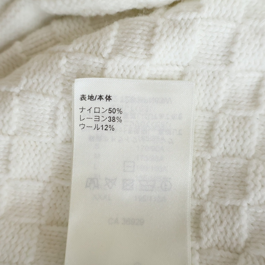LOUIS VUITTON(ルイヴィトン) 23AW sweater Damier Monogram Knit ダミエ モノグラム ブレンドプルオーバーニット RM232 TZ8 HPN63W ホワイト