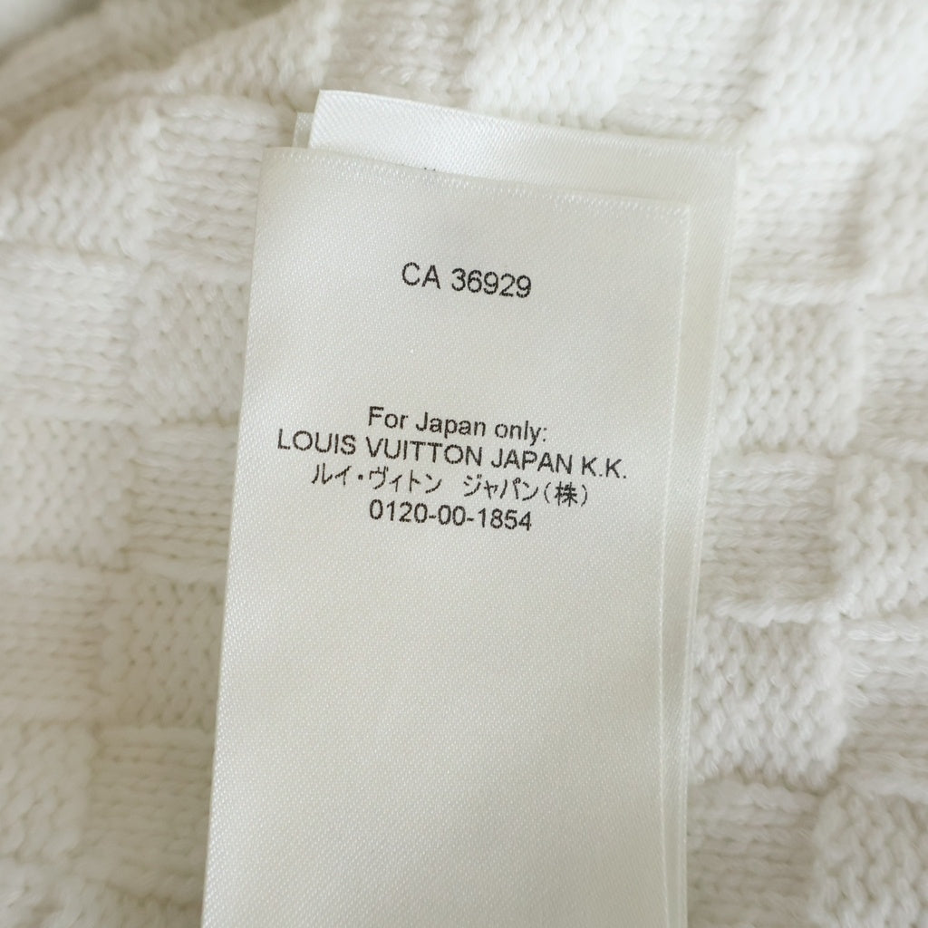 LOUIS VUITTON(ルイヴィトン) 23AW sweater Damier Monogram Knit ダミエ モノグラム ブレンドプルオーバーニット RM232 TZ8 HPN63W ホワイト
