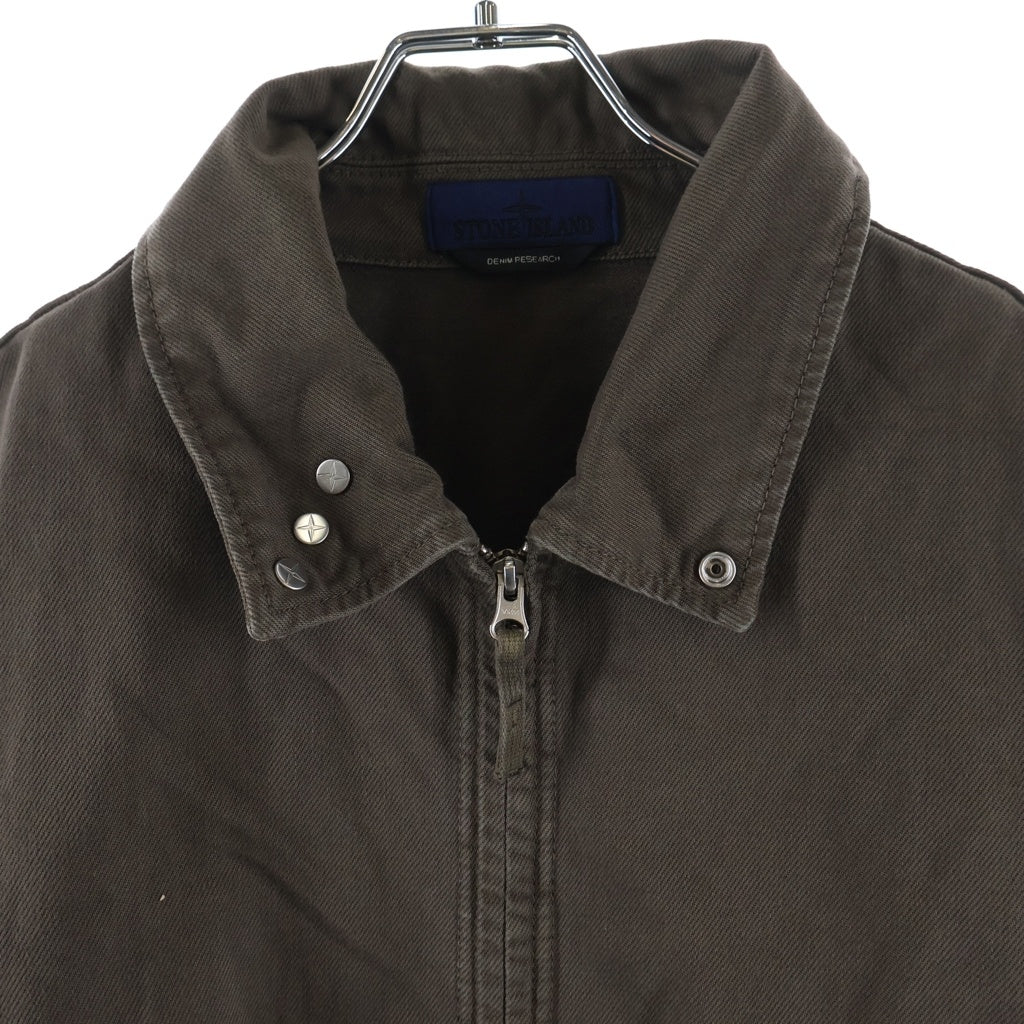 STONE ISLAND(ストーンアイランド) LIGHT BULL DENIM-TC ライトブルー デニム コーチジャケット 4100002 ブラウン